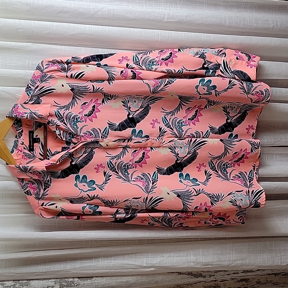 Banana Republic M Chinoiserie Print Long Sleeve Shirt